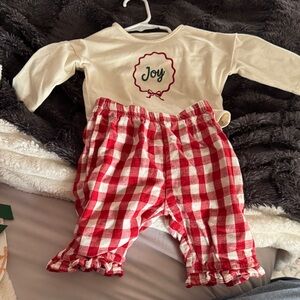 Cloud Island Cream and Red Kids Matching Set